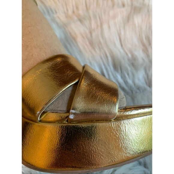 GB Class-Act Leather Platform Cross Strap Sandals Size 8M - Picture 9 of 12